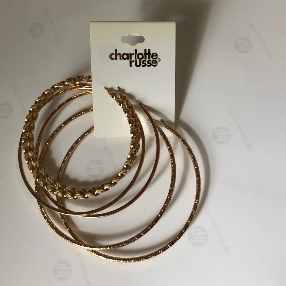 charlotte russe gold hoops